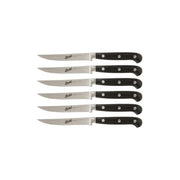 Berkel ADHOC Set 6 Coltelli Lama Seghettata Acciaio Inox 1.4116-X50 Cr Mo V15 Lunghezza Lama 11 cm colore Nero