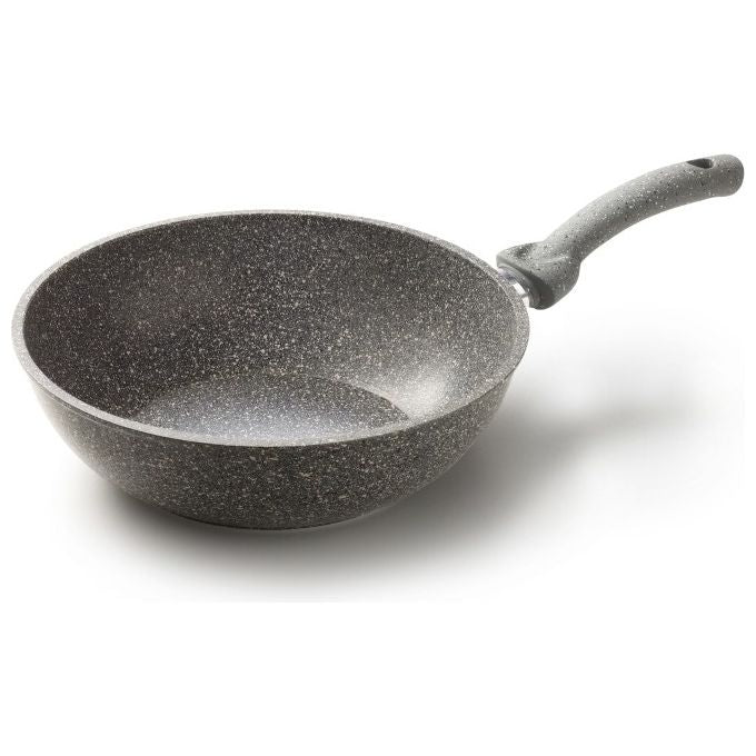 ACCADEMIA MUGNANO CUORE DI PIETRA INDUCTION SALTAPASTA ANTIADERENTE RIVESTIMENTO PIETRA 28 cm colore Nero