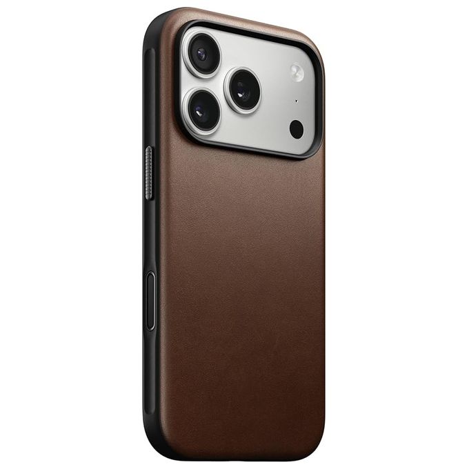 Nomad NM011918858 Traditional Leather Case Custodia in Pelle Horween Compatibile con MagSafe e Caricamento Wireless per iPhone 17 Pro Max colore Brown Rustic