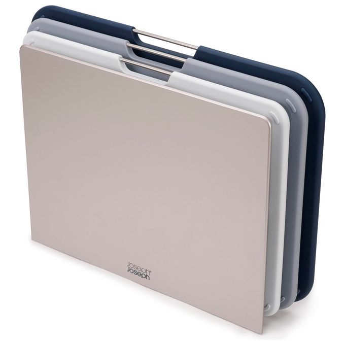 Joseph Joseph 60147-J Nest Set di Taglieri 3 Pezzi Plastica Antiscivolo Lavabile in Lavastoviglie colore Grigio