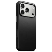 Nomad NM014117858 Modern Leather Folio Custodia in pelle compatibile con MagSafe per iPhone 17 Pro Max con slot per carta e protezione bordi rialzati colore Nero