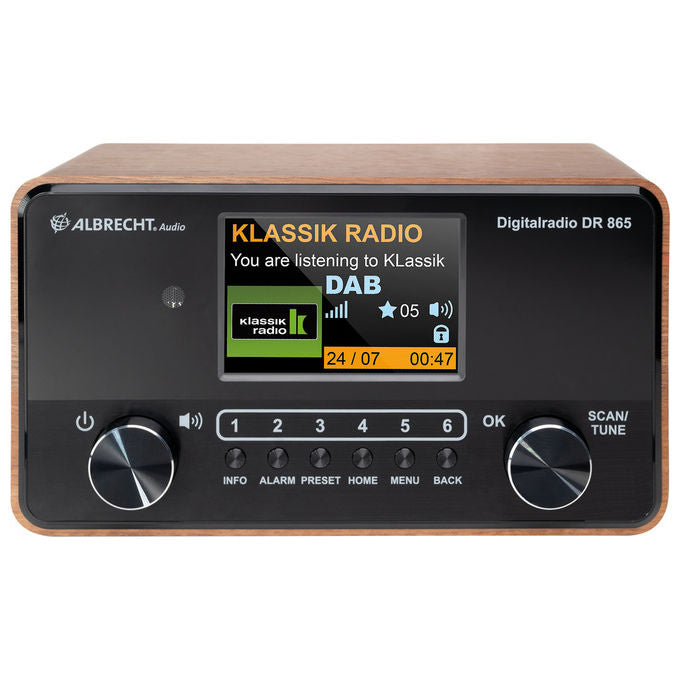 Albrecht DR455 DAB+ UKW Radiosveglia con Display 5 Pollici Funzione Allarme ASA 20 Stazioni Memorizzabili colore Nero