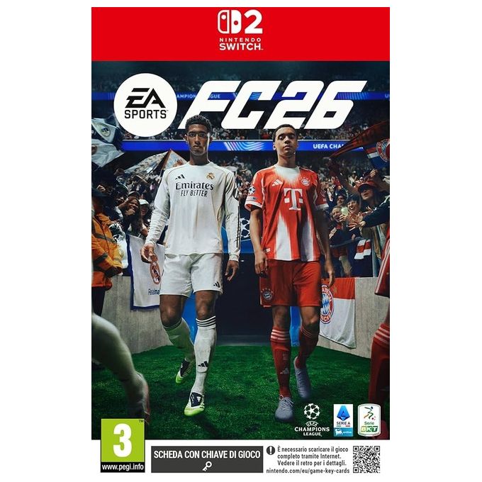 Electronic Arts NHTQ EA Sports FC 26 Nintendo Switch 2 versione pudełkowa genere sport simualcja piłki nożnej lingua polski wielojęzyczny PEGI 3 colore Nero