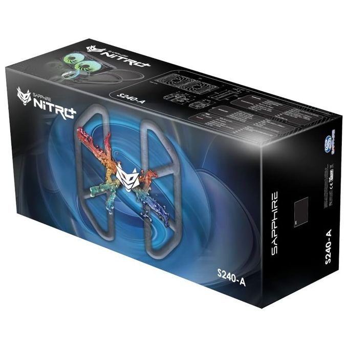 Sapphire 4N005-01-20G-2 Nitro+ S240-A Dissipatore a Liquido AIO ARGB 240 mm 2 Ventole 120 mm colore Nero