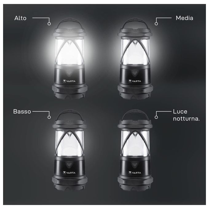 Varta Indestructible L30 Pro Nero-Trasparente Torcia a Mano Led