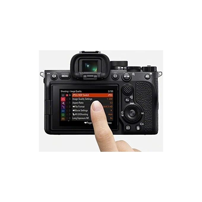 Sony ILCE7M4B.CEC Alpha 7 IV Fotocamera Mirrorless Full Frame 33 MP Autofocus in Tempo Reale 4K 60p Schermo Touch Orientabile Stabilizzazione a 5 Assi colore Nero
