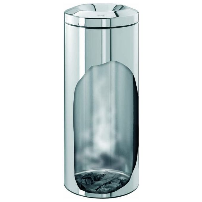 Brabantia 287527 Cestino Ignifugo Flameguard Paper Bin Inox Lucido 30 Litri Altezza 68.5cm