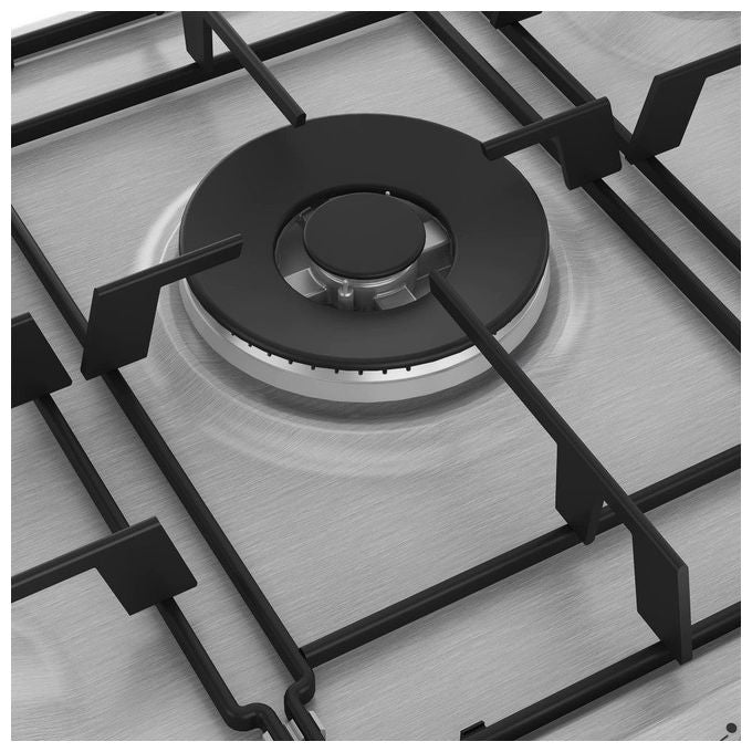 Beko HIAW75224SXE Piano cottura a gas 75 cm 5 fuochi 1 Wok High Efficiency PractiClean colore Inox