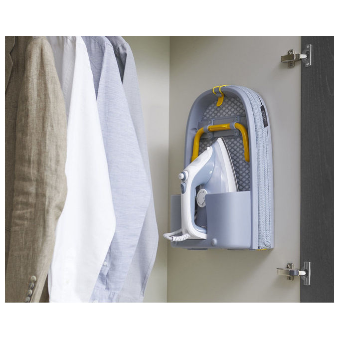 Joseph Joseph 50009 Asse da Stiro Pieghevole con Vano Portaferro Materiale Cotone Colore Grigio