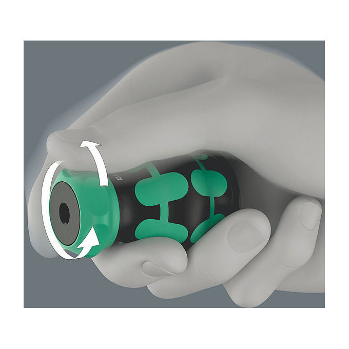 Wera 5008893001 Kraftform Kompakt Stubby Cacciavite con punte multiple 6 pezzi PH1 PH2 magnetico colore Nero Verde