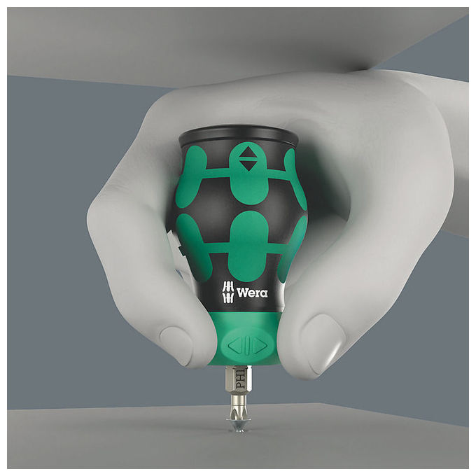 Wera 5008893001 Kraftform Kompakt Stubby Cacciavite con punte multiple 6 pezzi PH1 PH2 magnetico colore Nero Verde