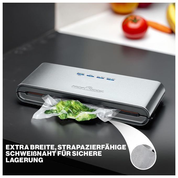 ProfiCook VK1080 PC-VK 1080 Macchina per Sottovuoto 120 W Acciaio Inox colore Nero