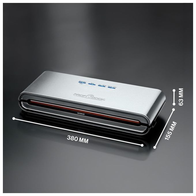 ProfiCook VK1080 PC-VK 1080 Macchina per Sottovuoto 120 W Acciaio Inox colore Nero