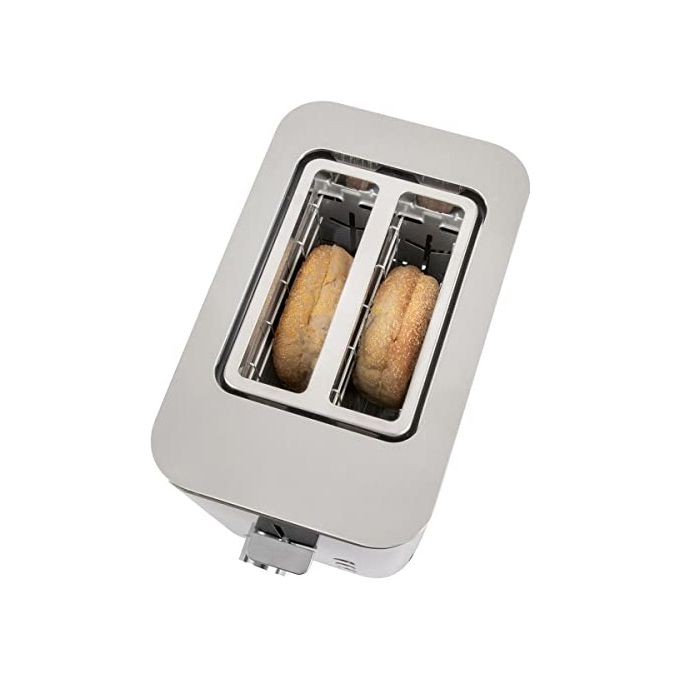 ProfiCook PC-TA 1251 Tostapane 2 Fette 750 W Fessure Extra Large Scongelamento Riscaldamento colore Acciaio Inox