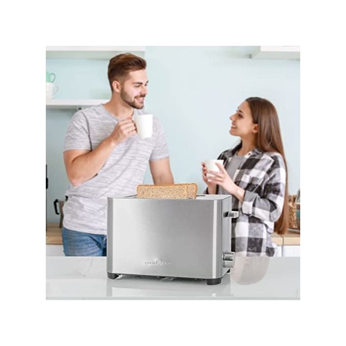 ProfiCook PC-TA 1251 Tostapane 2 Fette 750 W Fessure Extra Large Scongelamento Riscaldamento colore Acciaio Inox