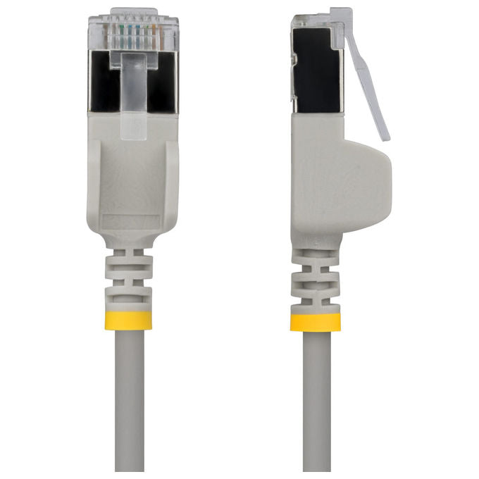 StarTech.com N6APATSTP34GRS15CM Cavo Patch RJ-45 M a RJ-45 M 0.15 m Cat6a U-FTP STP 10 GbE Oro su Rame TPE Rotondo Antiaggrovigliamento colore Grigio