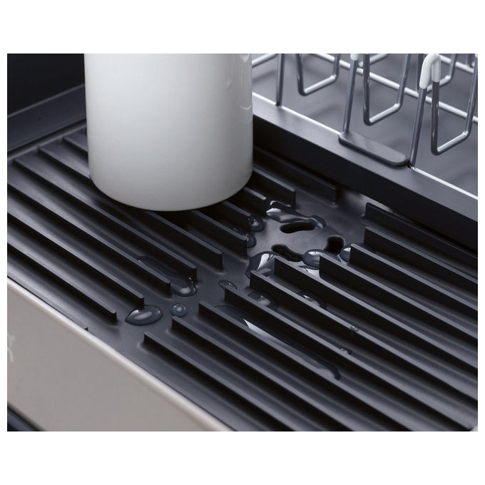 Joseph Joseph 5028420001891 Extend Scolapiatti Estensibile con Vassoio per Posate Sistema di Drenaggio Regolabile colore Grigio