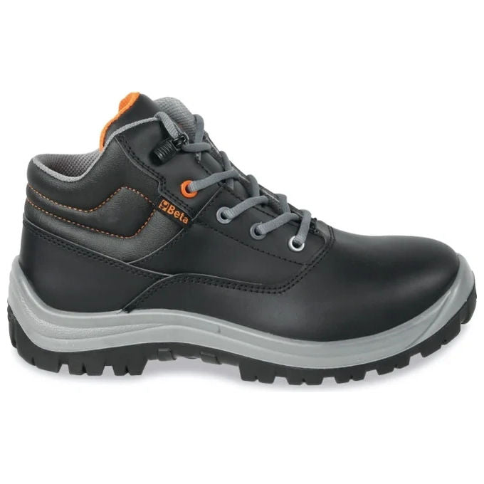 Beta 7243NC 41 Scarpe Antinfortunistiche BASIC Pelle Idrorepellente Puntale Acciaio 200 J Lamina Antiperforazione Suola PU Bidensita' S3 FO SR RS colore Nero