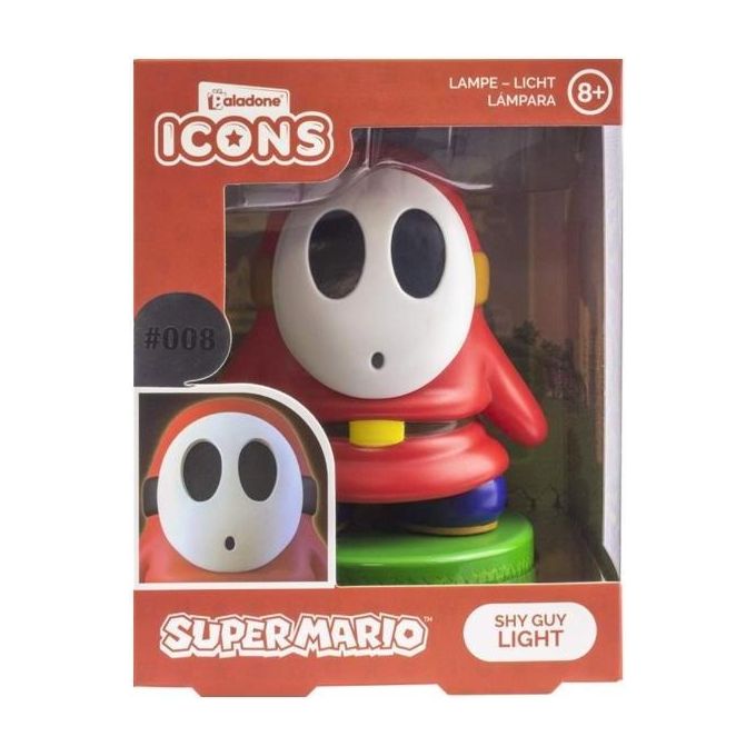 Paladone 06359 Super Mario Shy Guy Icon Light Lampada LED Gadget Gaming 10 cm