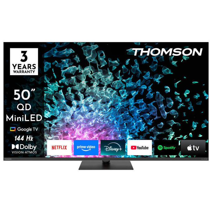 Thomson Tv Mini Led Google Tv 50 Pollici 50MG7C15 4K Hdr10 Nero