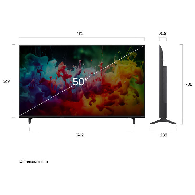 LG 50QNED70B6C QNED70B Smart TV 50'' 4K QNED MiniLED webOS 26 AI Magic Remote DVB-T2 colore Nero
