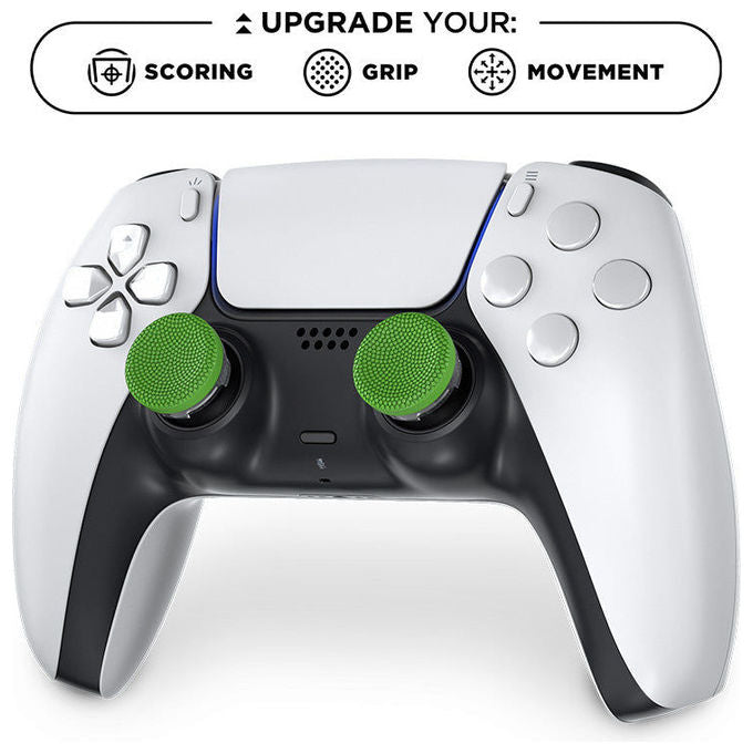 SteelSeries KontrolFreek Precision Sports Soccer Edition, thumbstick per PlayStation 4 e 5, concavo, verde, 2 pezzi