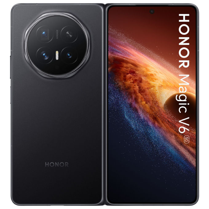 Honor MAGIC V6 Smartphone Pieghevole 6.52'' OLED 120 Hz 16 GB 512 GB Snapdragon 8 Elite 6660 mAh IP68 colore Nero