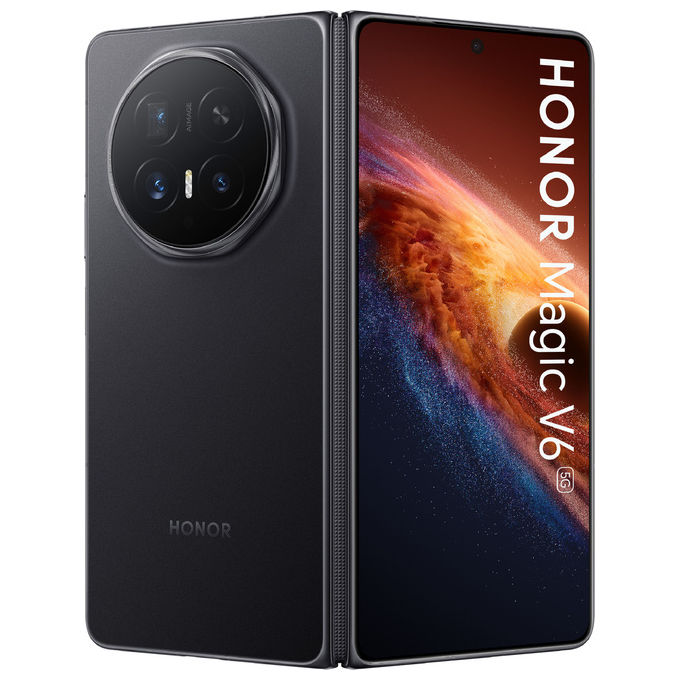 Honor MAGIC V6 Smartphone Pieghevole 6.52'' OLED 120 Hz 16 GB 512 GB Snapdragon 8 Elite 6660 mAh IP68 colore Nero