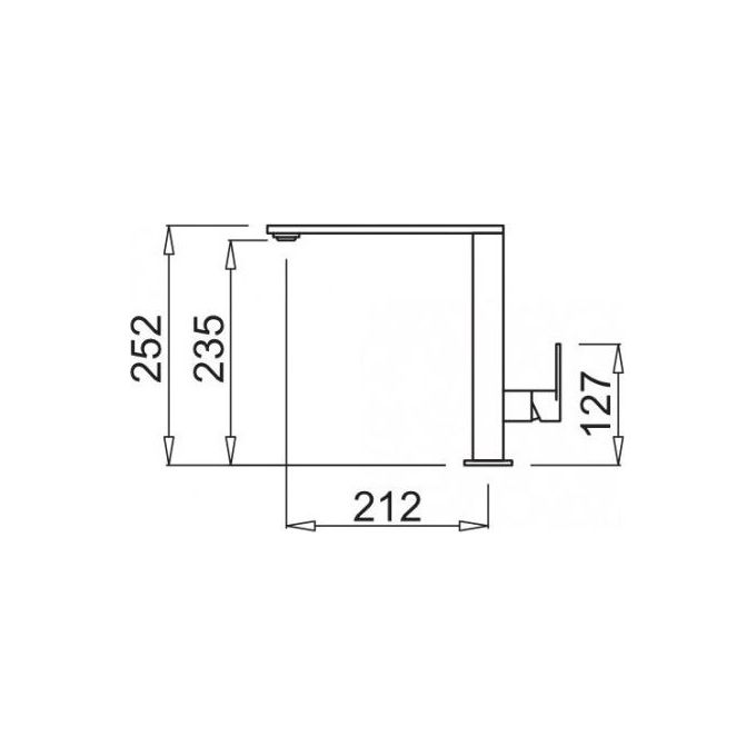 Elleci Flat MKKFLA95 - Miscelatore da cucina Mono Splitcomando, da incasso, Keratek Plus, canna girevole, 25,2 cm, Champagne
