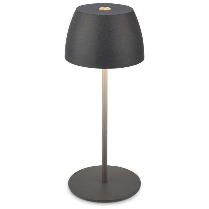 Briloner Lampada da Tavolo Led Mini Ricaricabile Antracite Dimmerabile IP44