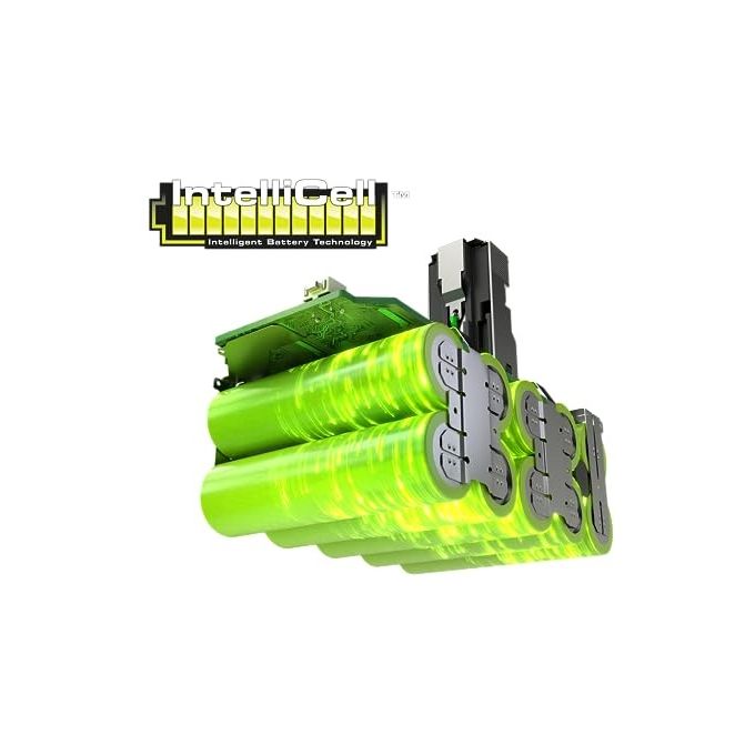 RYOBI RB1840X ONE+ Batteria 18 V 4.0 Ah con Indicatore di Carica e Tecnologia IntelliCell colore Nero