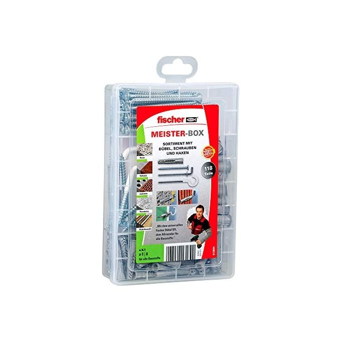 Fischer MeisterBox Confezione con Assortimento Viti e Ganci UX