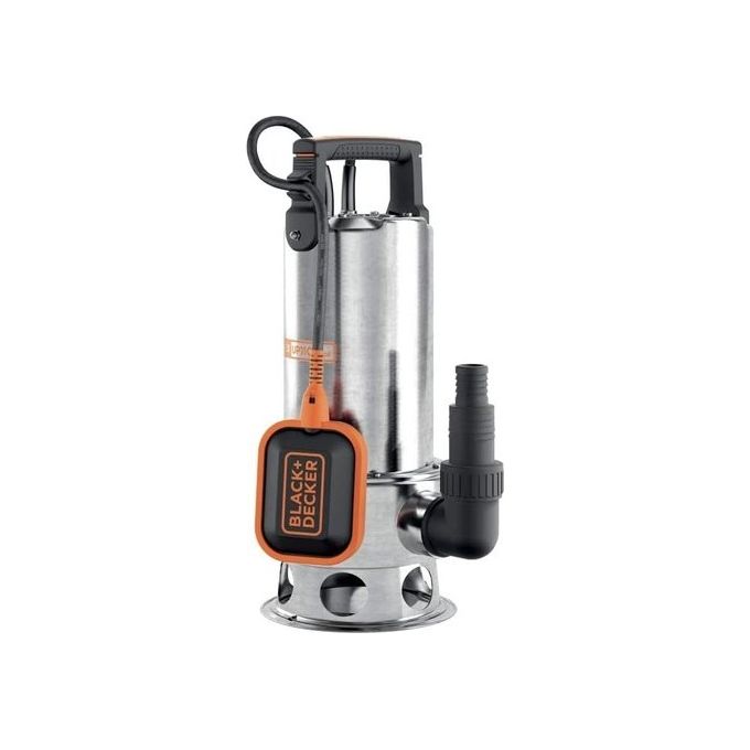 Black+decker BXUP1100XDE Pompa Sommergibile Acque Scure 1100W Portata 16500 l-h Prevalenza 10.5 m Acciaio Inox