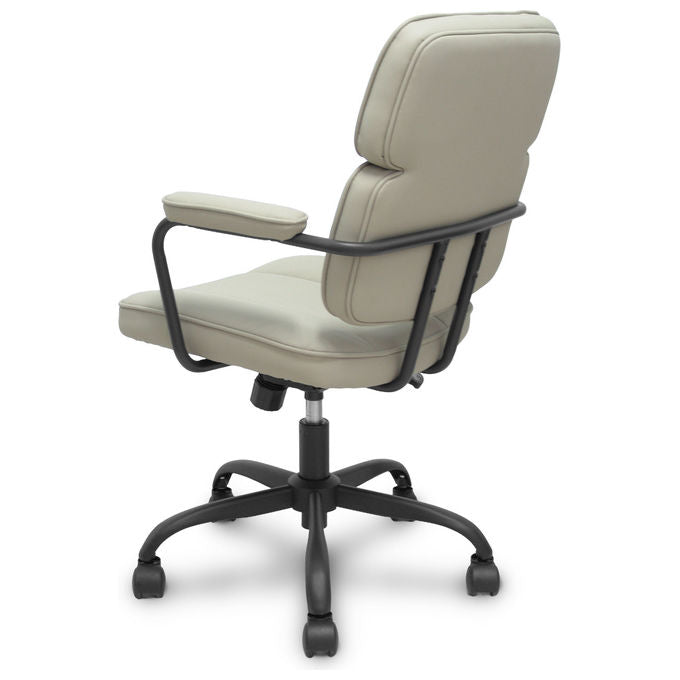 Piqueras y Crespo OPTI518 Sedia Operativa Ecopelle Braccioli Fissi Meccanismo Oscillante Ruote Nylon colore Beige