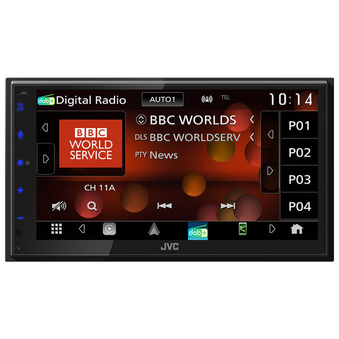 JVC KW-M695DBW Ricevitore Multimediale Auto 1 DIN 200 W Bluetooth Wi-Fi 5 802.11ac DAB+ Apple CarPlay Android Auto colore Nero