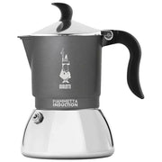 Bialetti 0007145 Fiammetta Caffettiera Moka per Induzione 4 Tazze colore Grigio