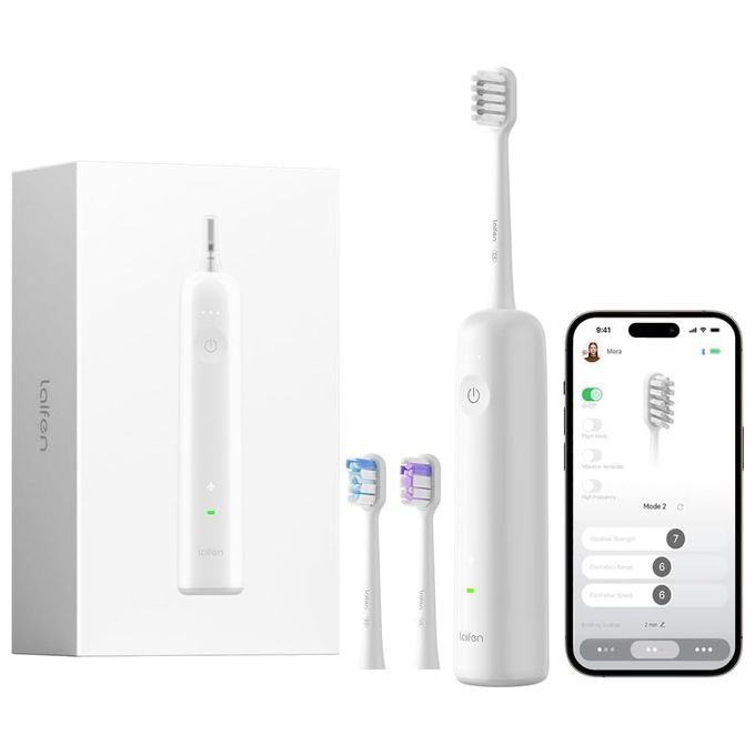 Laifen 1TB91-A-EU-SI-002 Wave Spazzolino elettrico rotante oscillante 3 modalita' Timer 90 giorni autonomia colore Alluminio