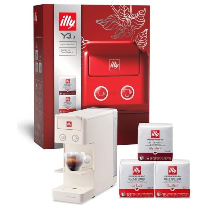 Illy Y3.3 Iperespresso Macchina da caffe' a Capsule 0.75 L 19 bar MultiBeverage colore Bianco 1250