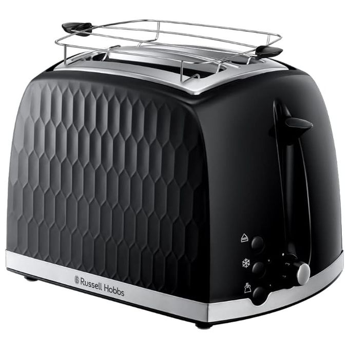 Russell Hobbs 26061-56 Honeycomb Tostapane 2 Fette 850 W 6 Livelli Doratura Funzione Scongelamento colore Nero