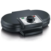 Severin WA 2106 Macchina per Waffle Doppia 1200W rivestimento antiaderente colore Nero