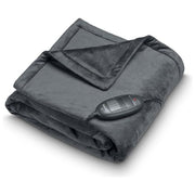 Beurer HD74 Limited Edition Termocoperta in Pile 100W 6 Livelli Temperatura BSS OEKO-TEX 150x130 cm colore Grigio