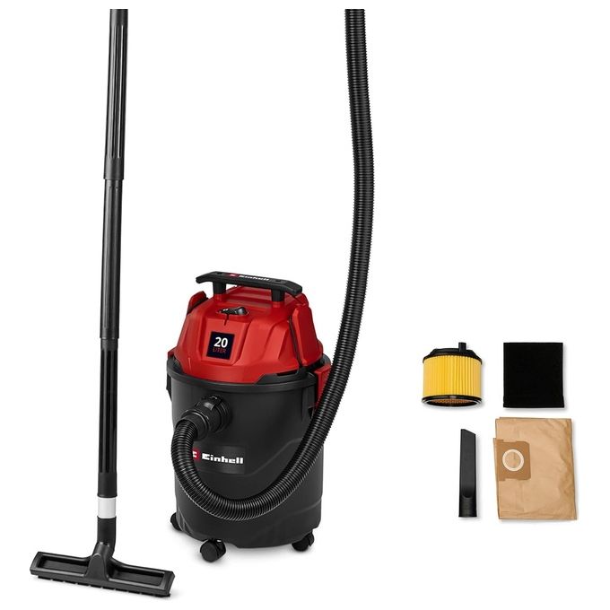 Einhell 2347415 TC-VC 2045 Aspirapolvere a Secco e Umido 20 L 850 W 180 mbar 78 dB colore Nero-Rosso