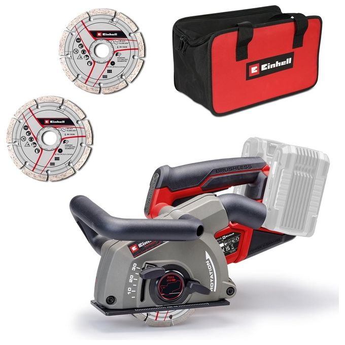 Einhell 4350800 TP-MA 36-30 Li BL-Solo Scanalatore per Muri a Batteria 36 V 2x18 V Power X-Change Motore Brushless 1500 W Profondita' e Larghezza di Taglio 30 mm colore Nero