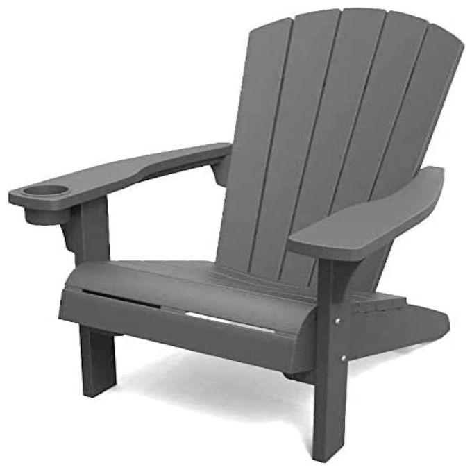 Keter Alpine Adirondack Sedie Poltrone da Giardino Look Legno Grafite