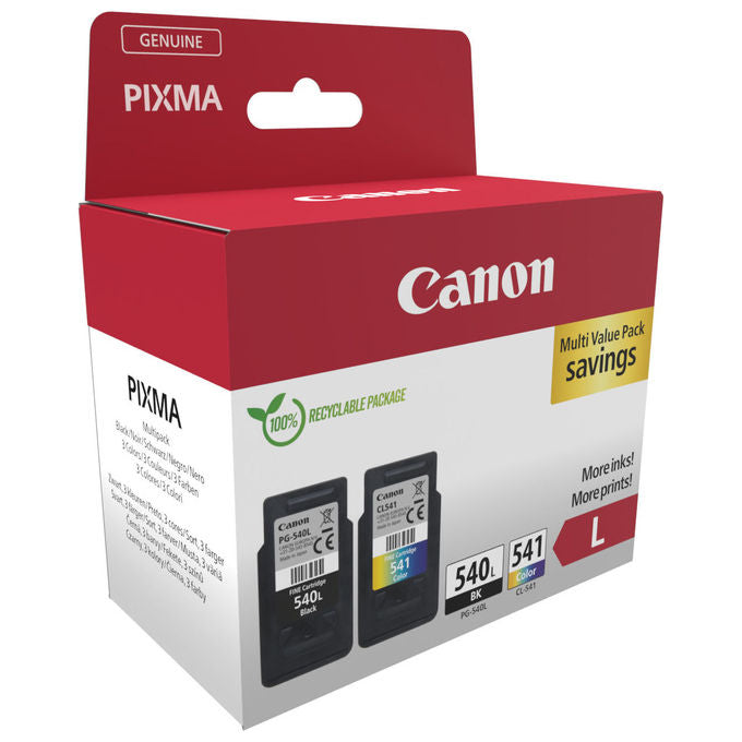 Canon 5224B013 Multipack Cartucce Inkjet PG-540L CL-541XL Alta Capacita' 400+300 pagine con Carta Fotografica 4x6 50 fogli colore Nero e Colori