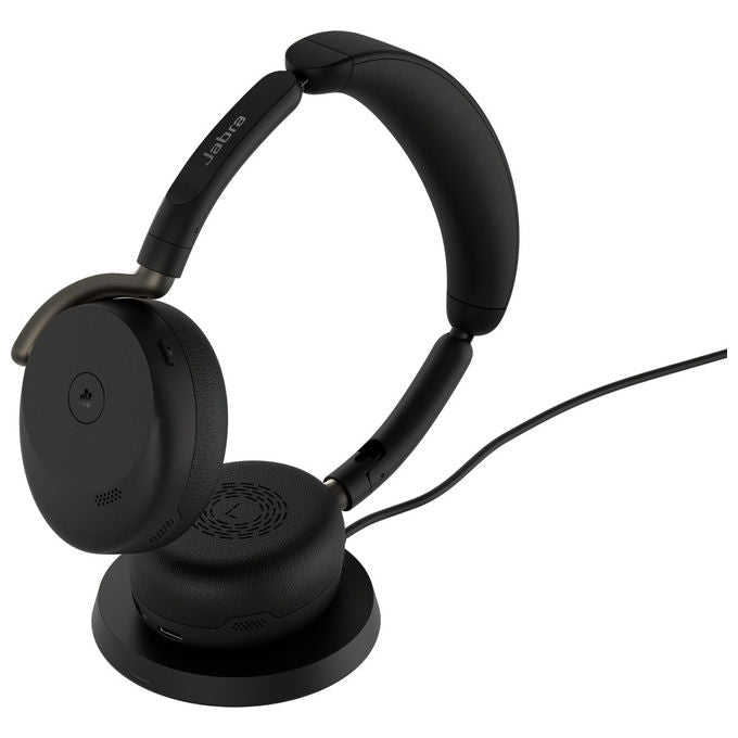 Jabra 36699-999-889 Evolve3 65 Flex Auricolare Wireless Bluetooth USB tipo-C con Riduzione Rumore Attiva e 6 Microfoni colore Nero