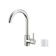 Crolla 7780BO Ginger Miscelatore monocomando da cucina con bocca girevole 360° sistema Energy Saving System installazione sopra piano colore Bianco opaco