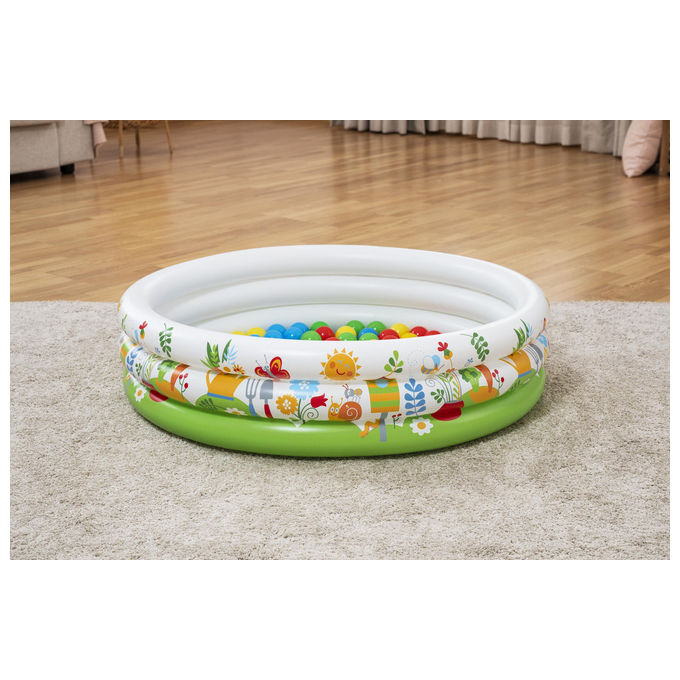 Bestway piscina gonfiabile per bambini con 50 palline, 46 colorate e 4 a sorpresa, 102x25 cm, 101 litri, dai 2 anni