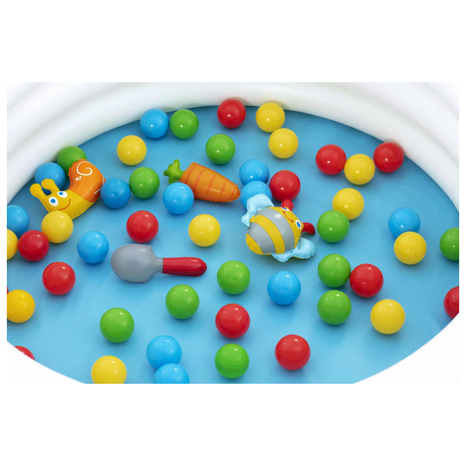 Bestway piscina gonfiabile per bambini con 50 palline, 46 colorate e 4 a sorpresa, 102x25 cm, 101 litri, dai 2 anni