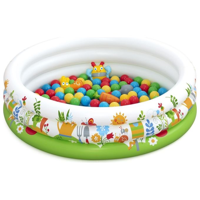 Bestway piscina gonfiabile per bambini con 50 palline, 46 colorate e 4 a sorpresa, 102x25 cm, 101 litri, dai 2 anni